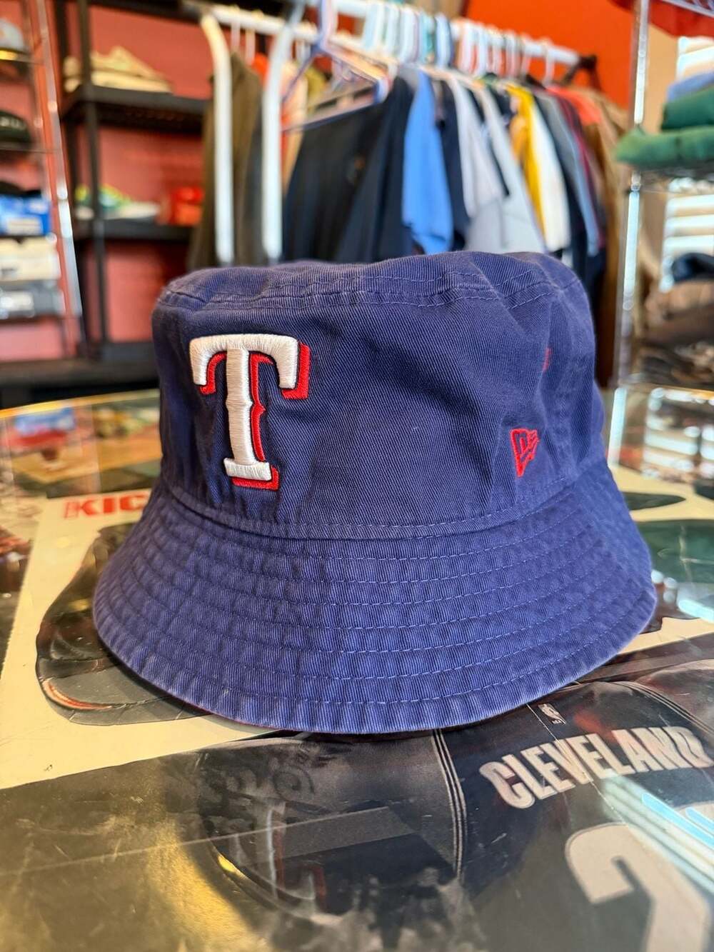 New Era Texas Rangers Bucket Hat One Size Fits Most MLB Navy Blue